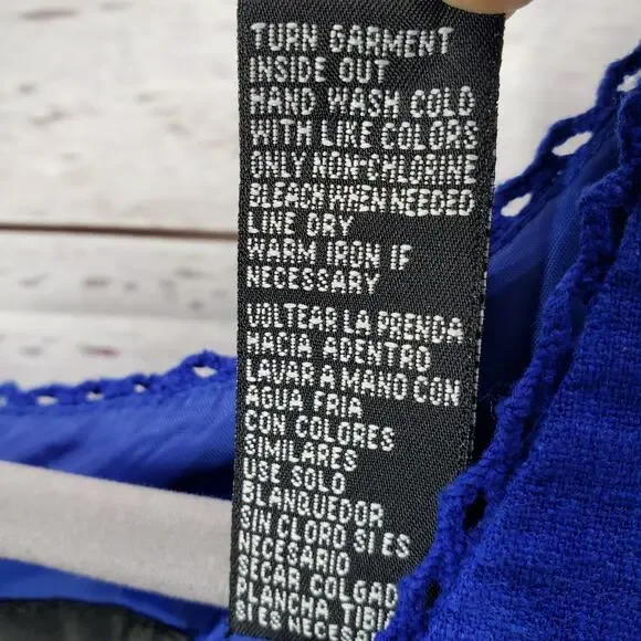 Sag Harbor Women's Blue Linen Blend Embroidered Maxi Dress Size 18W - Picture 10 of 14